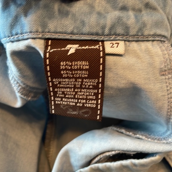 7 For All Mankind Chino Tencel Jeans size 27 - Picture 5 of 9